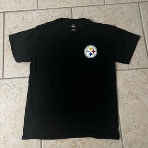 Majestic Black Tee with Steel Curtain Graphic